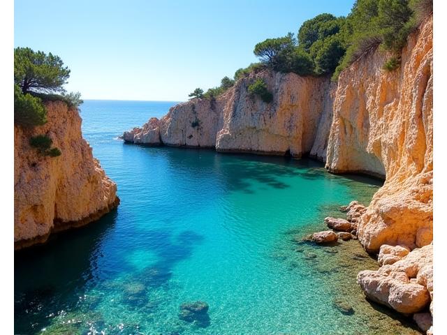 Calas de aguas cristalinas y acantilados rocosos de la Costa Brava.