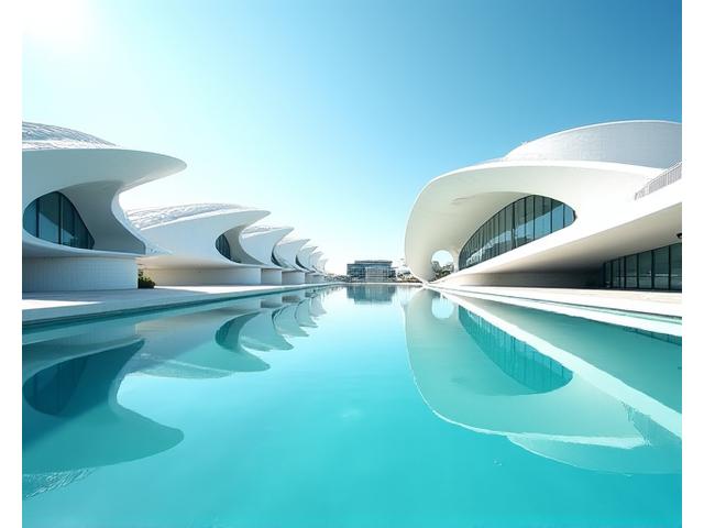La Ciudad de las Artes y las Ciencias en Valencia, con su arquitectura futurista.
